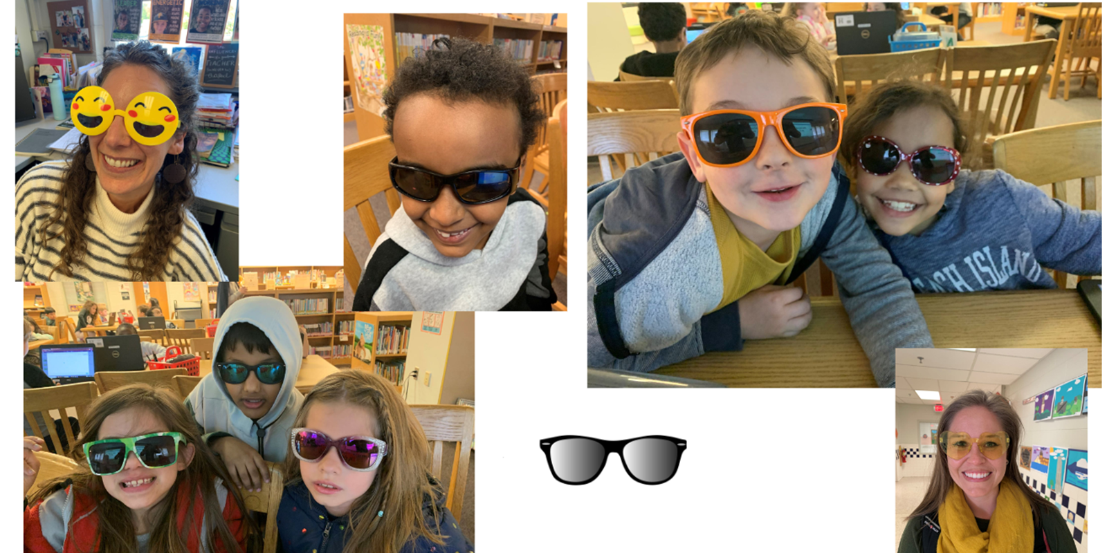 Students and Staff in sunglasses. 