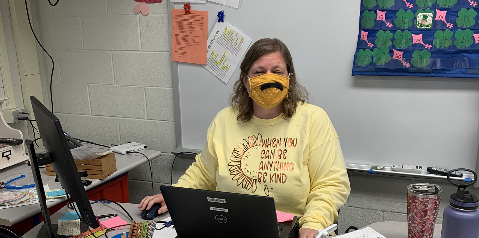 Mrs. McMullin Mustache Day