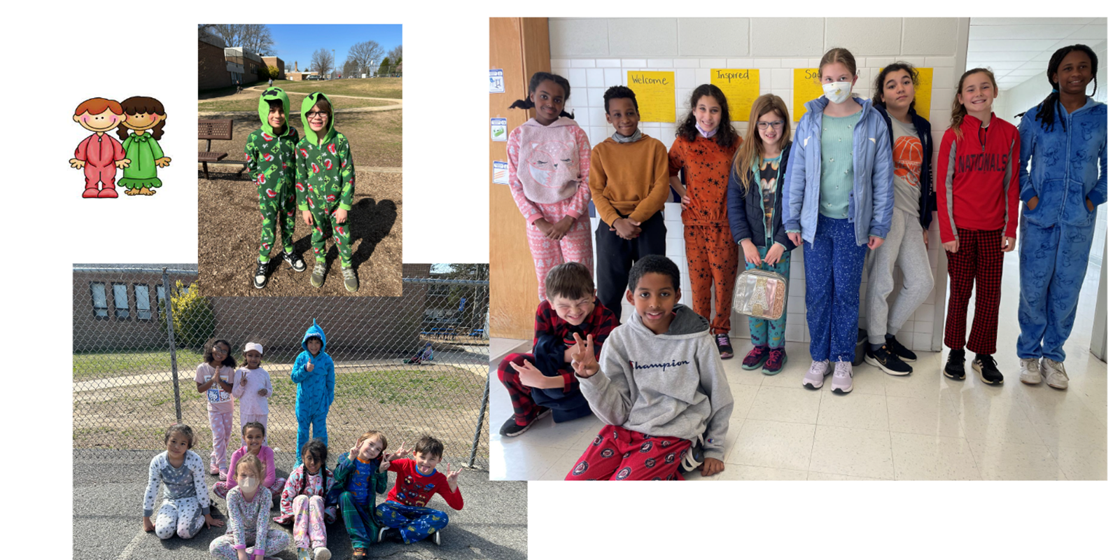 Students in pajamas